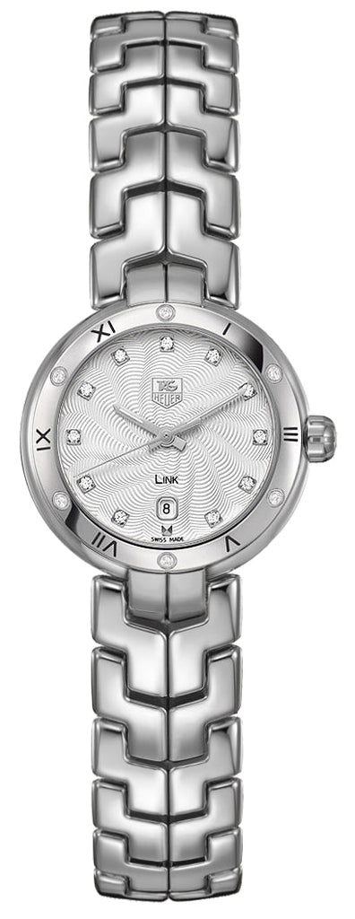 Tag Heuer Link Diamonds Silver Dial Silver Steel Strap Watch for Women - WAT1413.BA0954