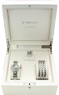 Tag Heuer Link Trilogy Cameron Diaz Diamonds Mother of Pearl Dial Silver Steel Strap Watch for Women - WAT1419.BA0954
