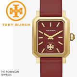 Tory Burch Robinson Quartz Red Dial Red Leather Strap Watch for Women - TBW1505