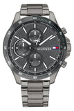 Tommy Hilfiger Bank Grey Dial Grey Steel Strap Watch for Men - 1791719