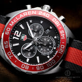 Tag Heuer Formula 1 McLaren Limited Edition Chronograph Black Dial Two Tone NATO Strap Watch for Men - CAZ1112.FC8188