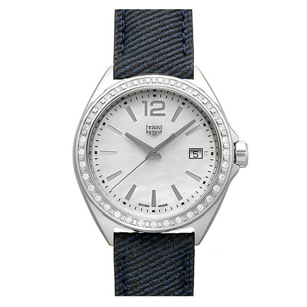 Tag Heuer Formula 1 Quartz Diamonds Mother of Pearl Dial Blue Leather Strap Watch for Women - WBJ131A.FC8251
