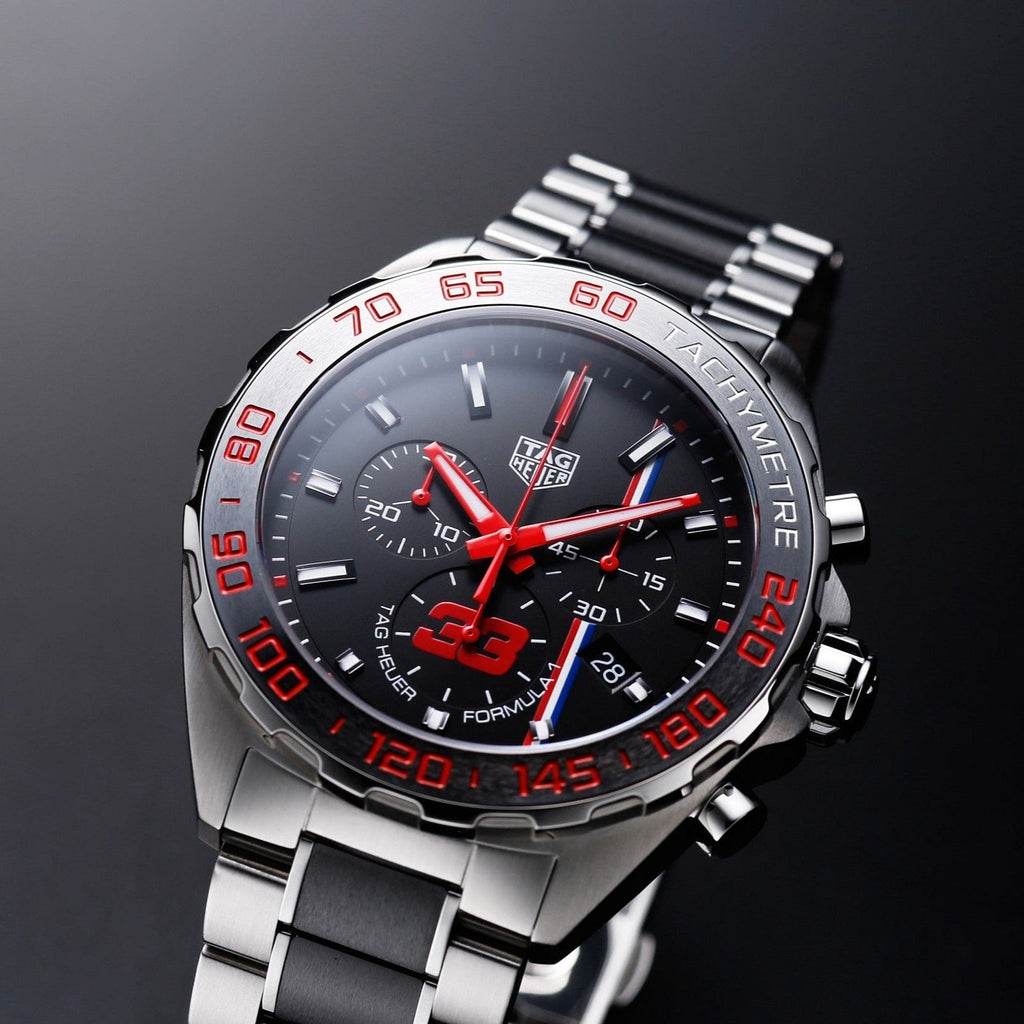 Tag Heuer Formula 1 Max Verstappen Limited Edition Grey Dial Two Tone Steel Strap Watch for Gents - CAZ101U.BA0843