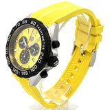 Tag Heuer Formula 1 Chronograph Yellow Dial Yellow Rubber Strap Watch for Men - CAZ101AM.FT8054