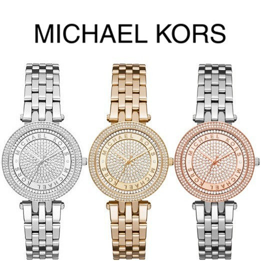 Michael Kors Darci Rose Gold Dial Silver Steel Strap Watch for Women - MK3446