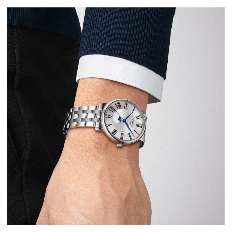 Tissot Carson Premium Silver Dial Silver Steel Strap Watch for Men - T122.417.11.033.00