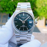 Tissot PRX Powermatic 80 Green Dial Silver Steel Strap Watch for Men - T137.207.11.091.00