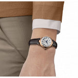 Tissot Bellissima Automatic Silver Dial Brown Leather Strap Watch For Women - T126.207.36.013.00