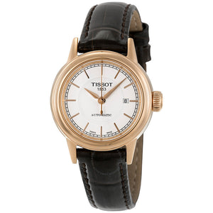 Tissot Carson Automatic White Dial Brown Leather Strap Watch For Women - T085.207.36.011.00