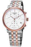 Tissot Carson Premium Chronograph White Dial Two Tone Steel Strap Watch For Men - T122.417.22.011.00