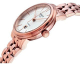 Tissot T Classic Carson Premium White Dial Rose Gold Steel Strap Watch for Women - T122.207.33.031.00