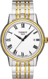 Tissot T Classic Carson Quartz White Dial Two Tone Steel Strap Watch for Men - T085.410.22.013.00