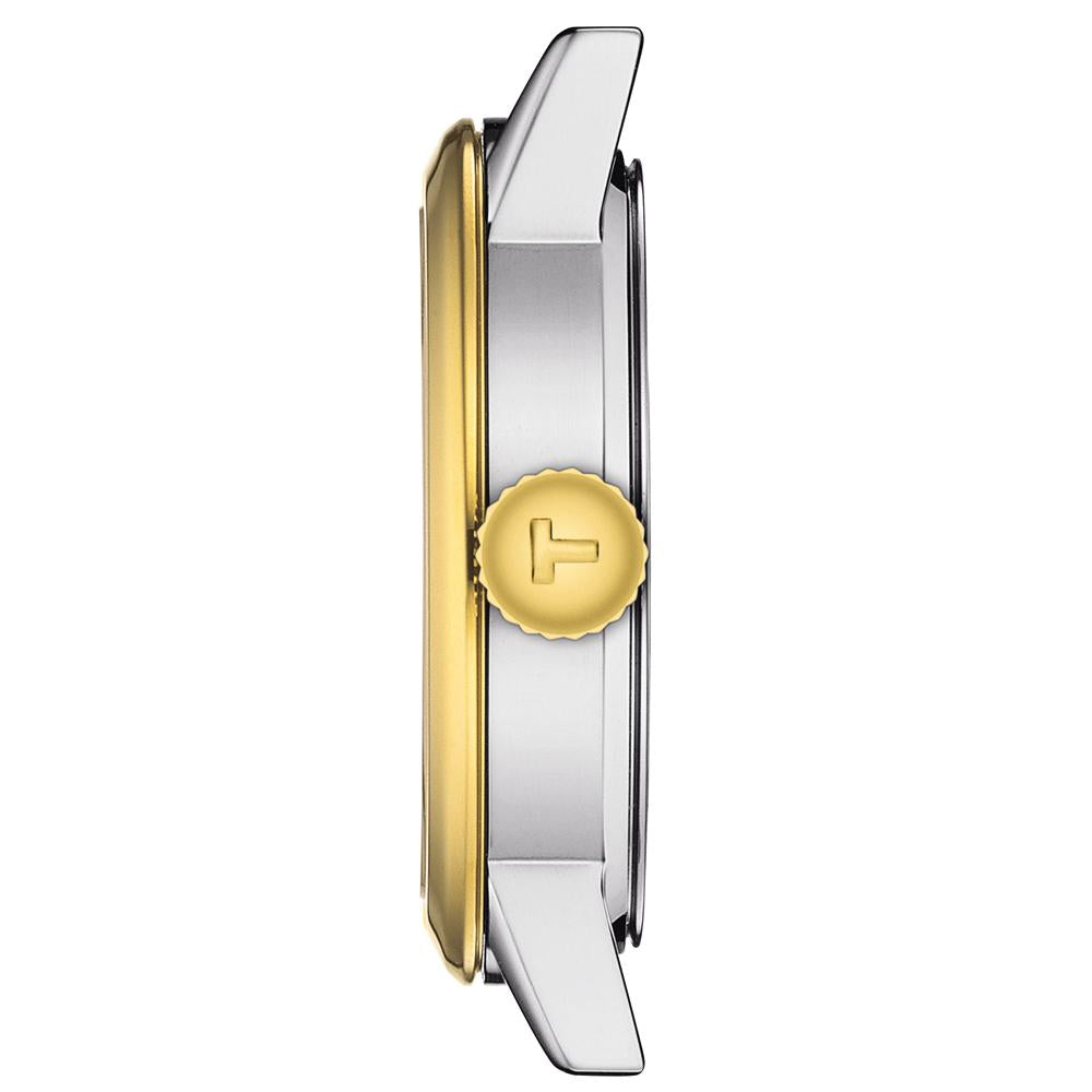 Tissot Classic Dream Lady Gold Dial Two Tone Steel Strap Watch For Women - T129.210.22.263.00