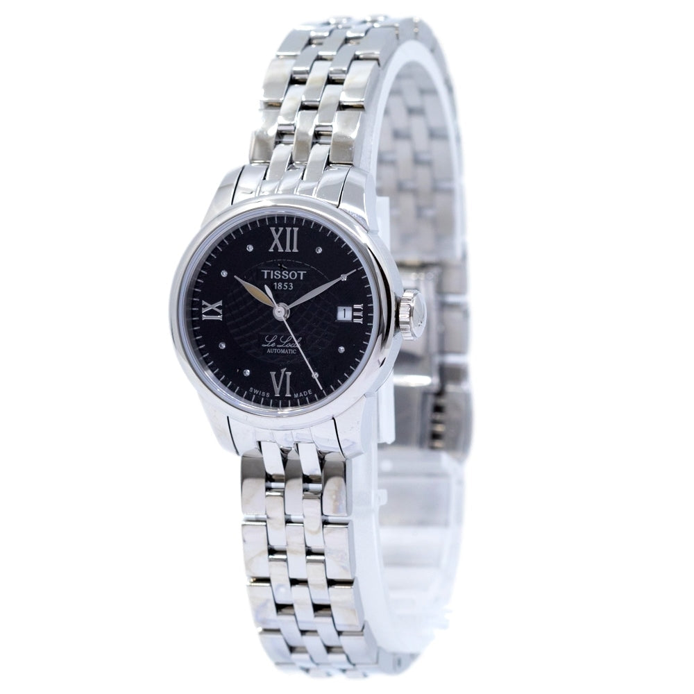 Tissot Le Locle Automatic Lady Black Dial Silver Steel Strap Watch For Women - T41.1.183.56