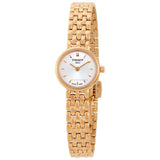 Tissot T Lady Lovely Mother of Pearl Dial Rose Gold Steel Strap Watch For Women - T058.009.33.111.00