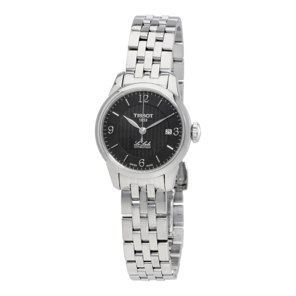 Tissot Le Locle Small Automatic Black Dial Silver Steel Strap Watch For Women - T41.1.183.54