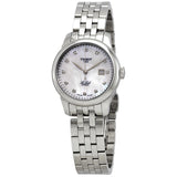 Tissot Le Locle Automatic Diamonds Mother of Pearl Dial Silver Steel Strap Watch For Women - T006.207.11.116.00