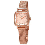 Tissot Lovely Square Lady Quartz Rose Gold Dial Rose Gold Mesh Bracelet Watch For Women - T058.109.33.456.00