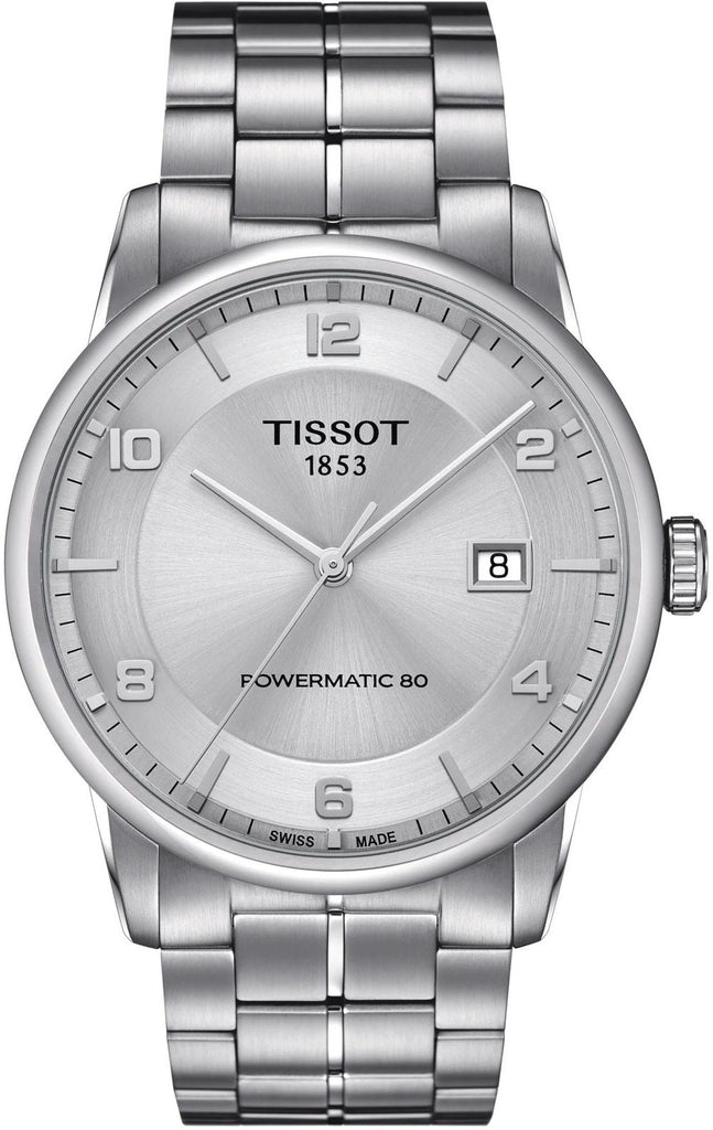 Tissot Luxury Powermatic 80 Silver Dial Silver Steel Strap Watch For Men - T086.407.11.037.00