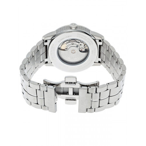 Tissot T Classic Luxury Powermatic 80 White Dial Silver Steel Strap Watch For Men - T086.408.11.016.00