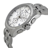 Tissot T Classic Couturier Chronograph White Dial Silver Steel Strap Watch For Men - T101.617.11.031.00