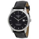 Tissot T Classic Luxury Powermatic 80 Black Dial Black Leather Strap Watch For Men - T086.408.16.051.00