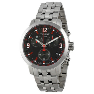 Tissot PRC 200 Asian Games Special Edition Black Dial Silver Steel Strap Watch For Men - T055.417.11.057.01