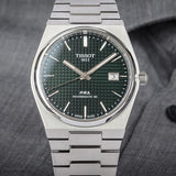 Tissot PRX Powermatic 80 Green Dial Silver Steel Strap Watch For Men - T137.407.11.091.00