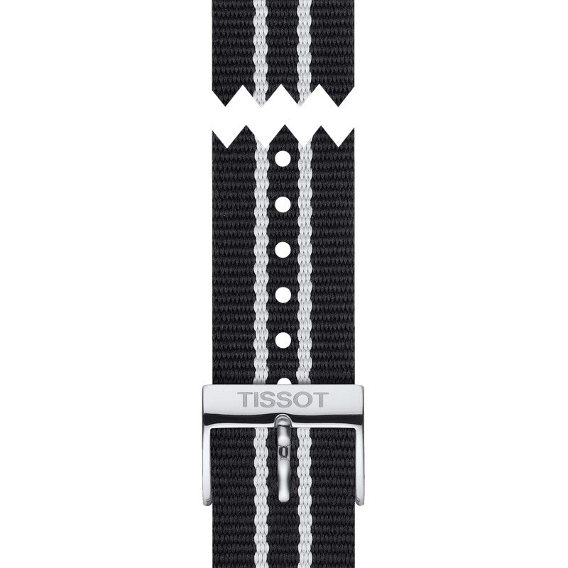 Tissot Quickster Chronograph NBA San Antonio Spurs Edition White Dial Two Tone NATO Strap Watch for Men - T095.417.17.037.07