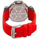 Tissot T Race Chronograph Black Dial Red Silicone Strap Watch For Men - T115.417.27.051.00