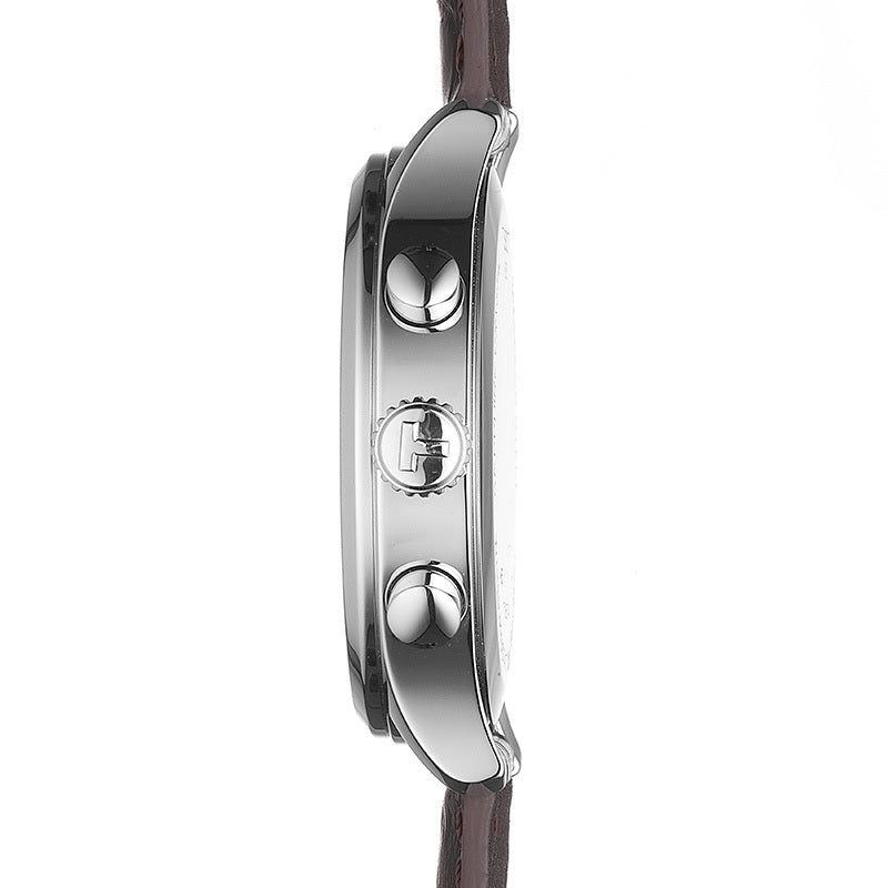 Tissot Chrono XL Classic Blue Dial Brown Leather Strap Watch For Men - T116.617.16.047.00