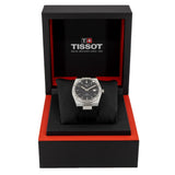 Tissot PRX Powermatic 80 Black Dial Black Leather Strap Watch for Men - T137.407.16.051.00