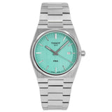 Tissot PRX Quartz Light Green Dial Silver Steel Strap Watch for Men - T137.410.11.091.01