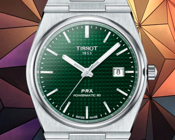 Tissot PRX Powermatic 80 Green Dial Silver Steel Strap Watch For Men - T137.407.11.091.00
