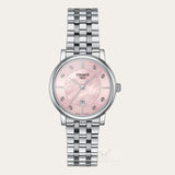 Tissot T Classic Carson Premium Pink Dial Silver Steel Strap Watch for Women - T122.210.11.159.00