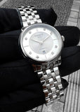 Tissot Carson Premium Automatic Lady Diamonds Silver Dial Silver Steel Strap Watch for Women - T122.207.11.036.00