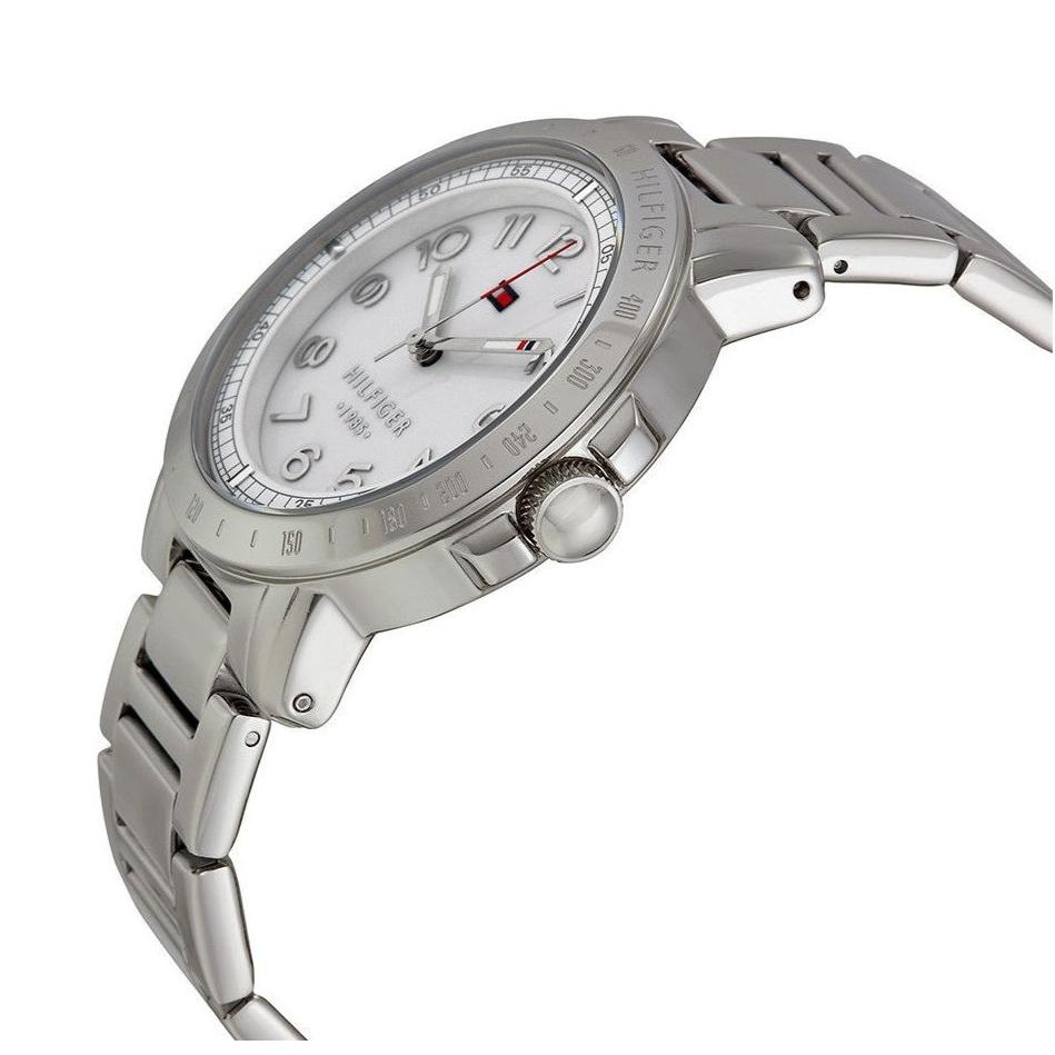 Tommy Hilfiger White Dial Silver Steel Strap Watch for Women - 1781397