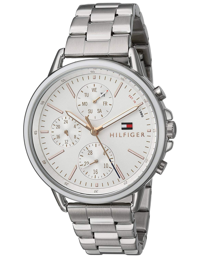 Tommy Hilfiger Carly White Dial Silver Stainless Steel Strap Watch for Women - 1781787