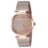 Tommy Hilfiger Lynn Crystals Rose Gold Dial Rose Gold Mesh Strap Watch For Women - 1781868