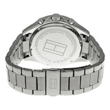 Tommy Hilfiger Luke Chronograph Black Dial Silver Steel Strap Watch for Men - 1791104
