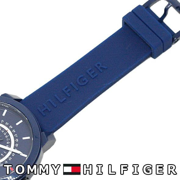 Tommy Hilfiger Denim Quartz Blue Dial Blue Rubber Strap Watch for Men - 1791482