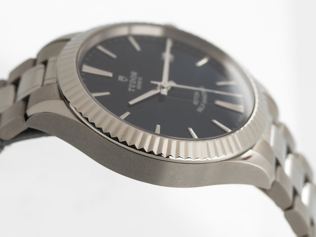 Tudor Style Automatic Blue Dial Silver Steel Strap Watch for Men - M12710-0013