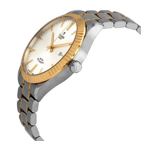 Tudor Style Automatic Silver Dial Two Tone Steel Strap Watch for Men - M12713-0003