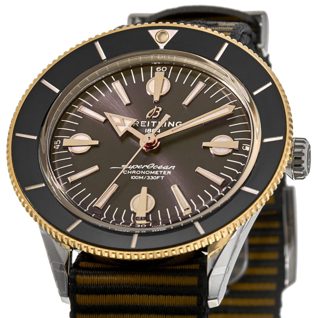 Breitling Superocean Heritage '57 Outerknown Limited Edition Brown Dial Brown NATO Strap Watch for Men - U103701A1Q1W1