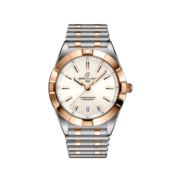 Breitling Chronomat 32 White Dial Two Tone Steel Strap Watch for Women - U77310101A1U1