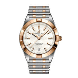 Breitling Chronomat B02 18K Red Gold White Dial Two Tone Steel Strap Watch for Men - U77310101A2U1