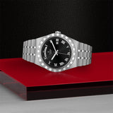 Tudor Royal Automatic Black Dial Silver Steel Strap Watch for Men - M28600-0003