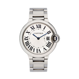 Cartier Ballon Bleu De Cartier Silver Dial Silver Steel Strap Watch for Women - W69011Z4