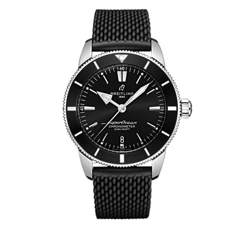 Breitling Superocean Heritage B20 Automatic 44 Black Dial Black Mesh Bracelet Watch for Men - AB2030121B1S1