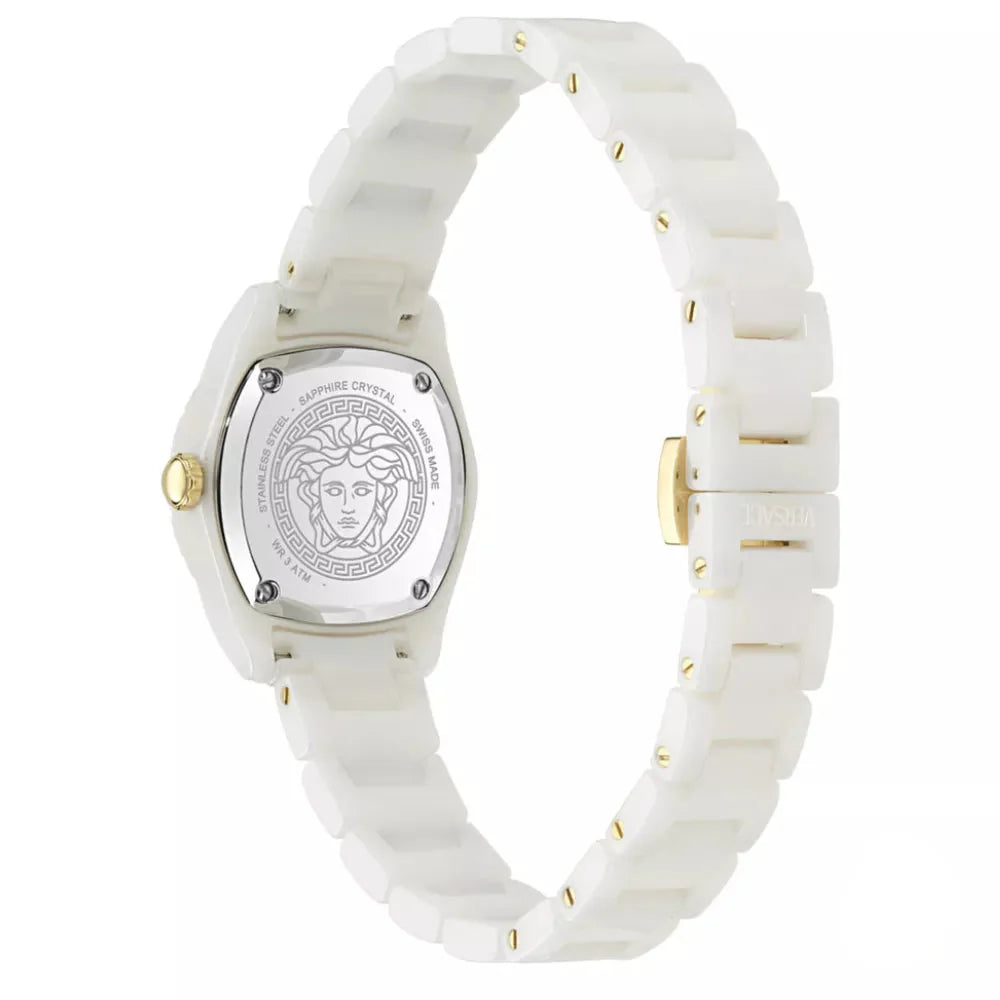 Versace DV One Mini White Dial White Ceramic Dial Watch for Women - VE9F00224